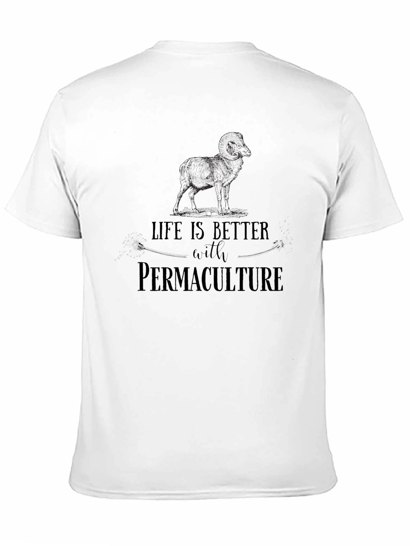 Life Is Better With Permaculture Black Graphic T-Shirt