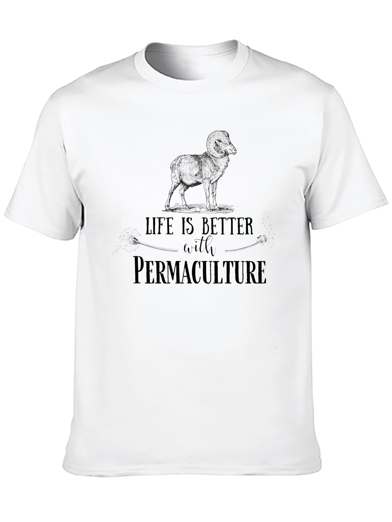 Life Is Better With Permaculture Black Graphic T-Shirt
