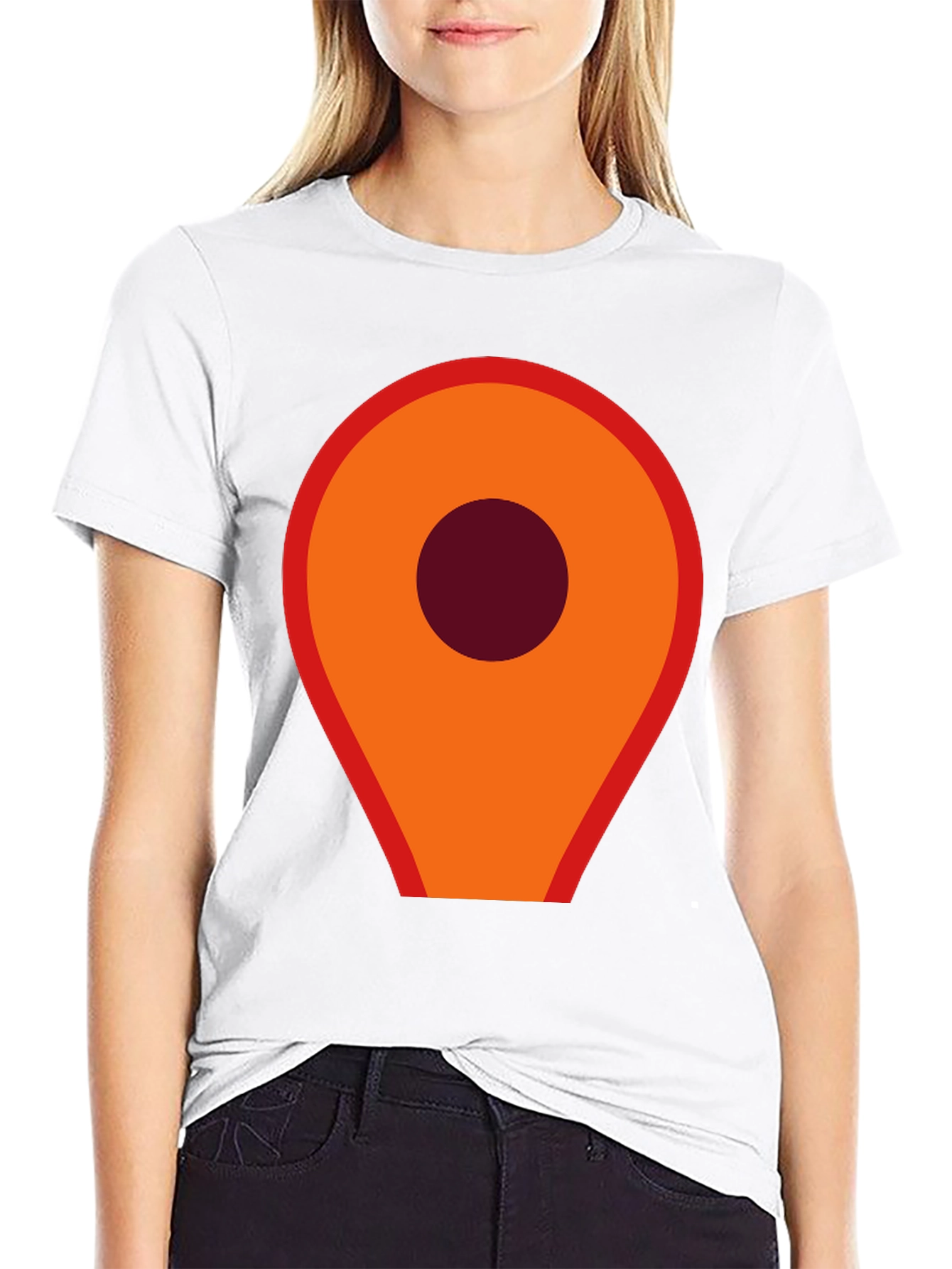 Location Marker Graphic Tee - Modern Style