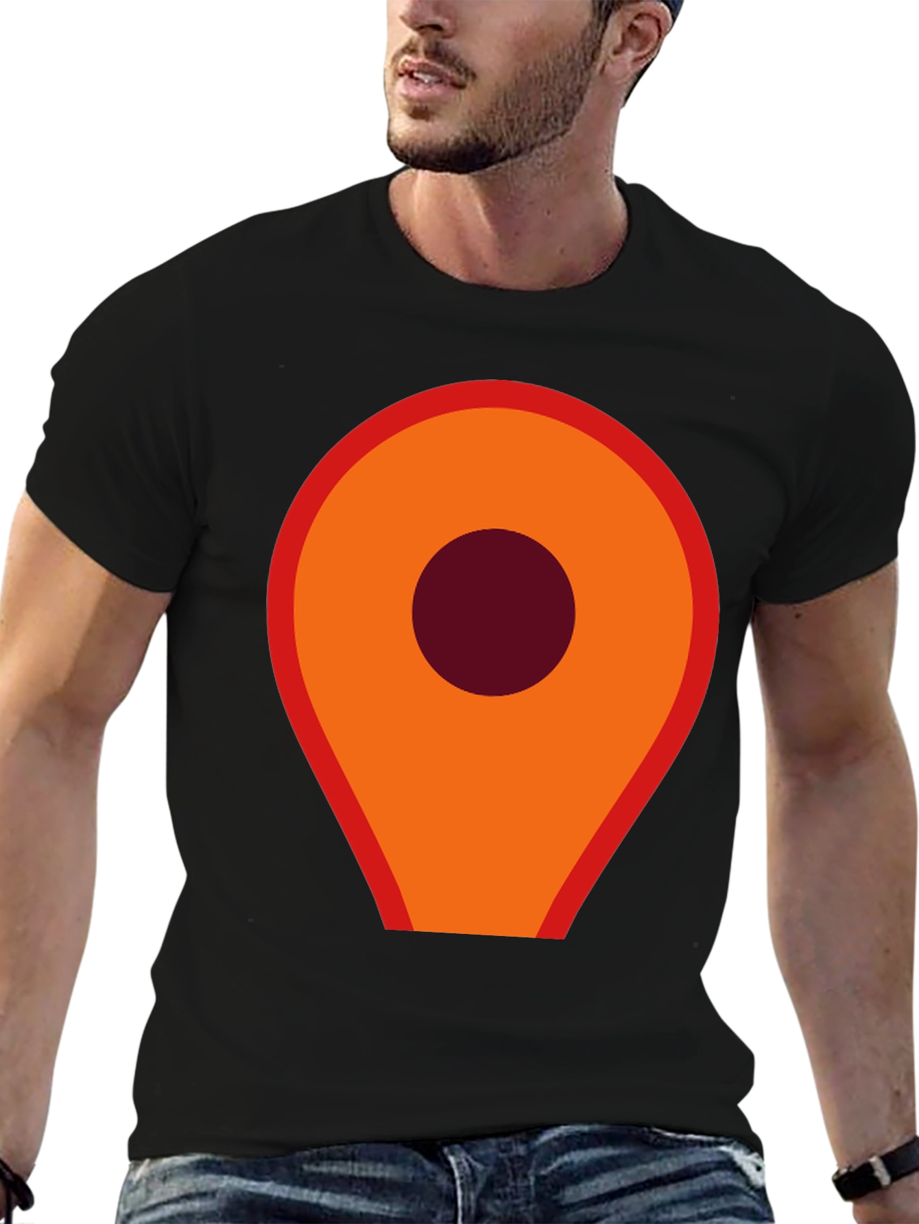 Location Marker Graphic Tee - Modern Style