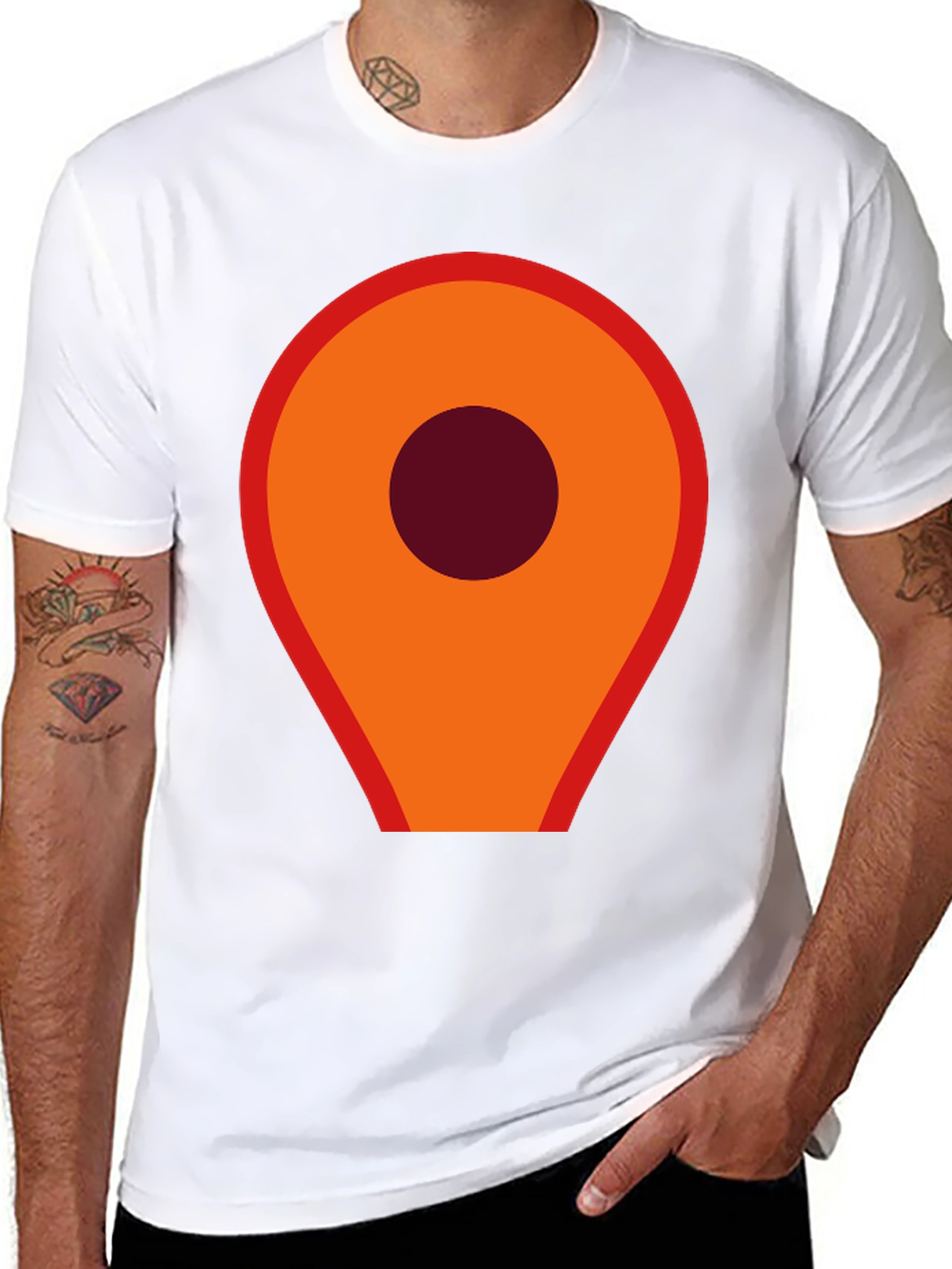 Location Marker Graphic Tee - Modern Style