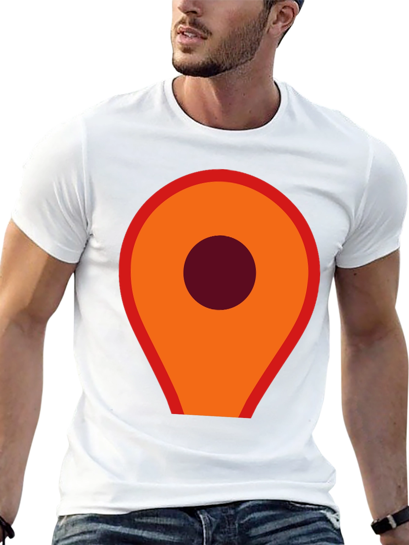 Location Marker Graphic Tee - Modern Style