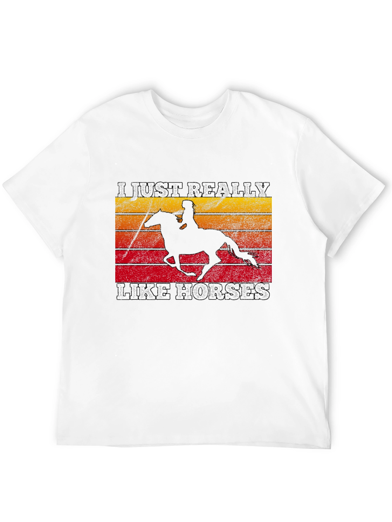 I Just Really Like Horses Black T-Shirt