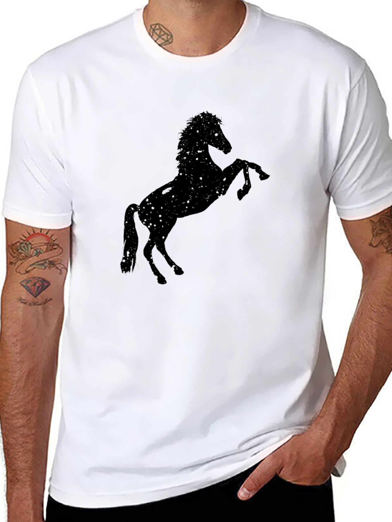 Black Horse Silhouette Graphic Tee