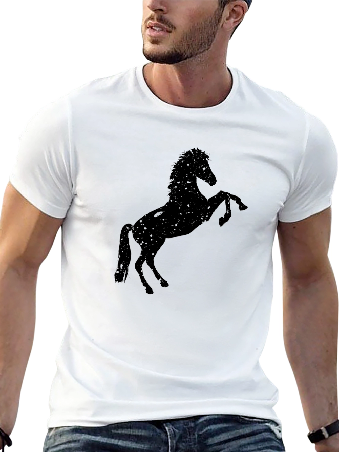 Black Horse Silhouette Graphic Tee