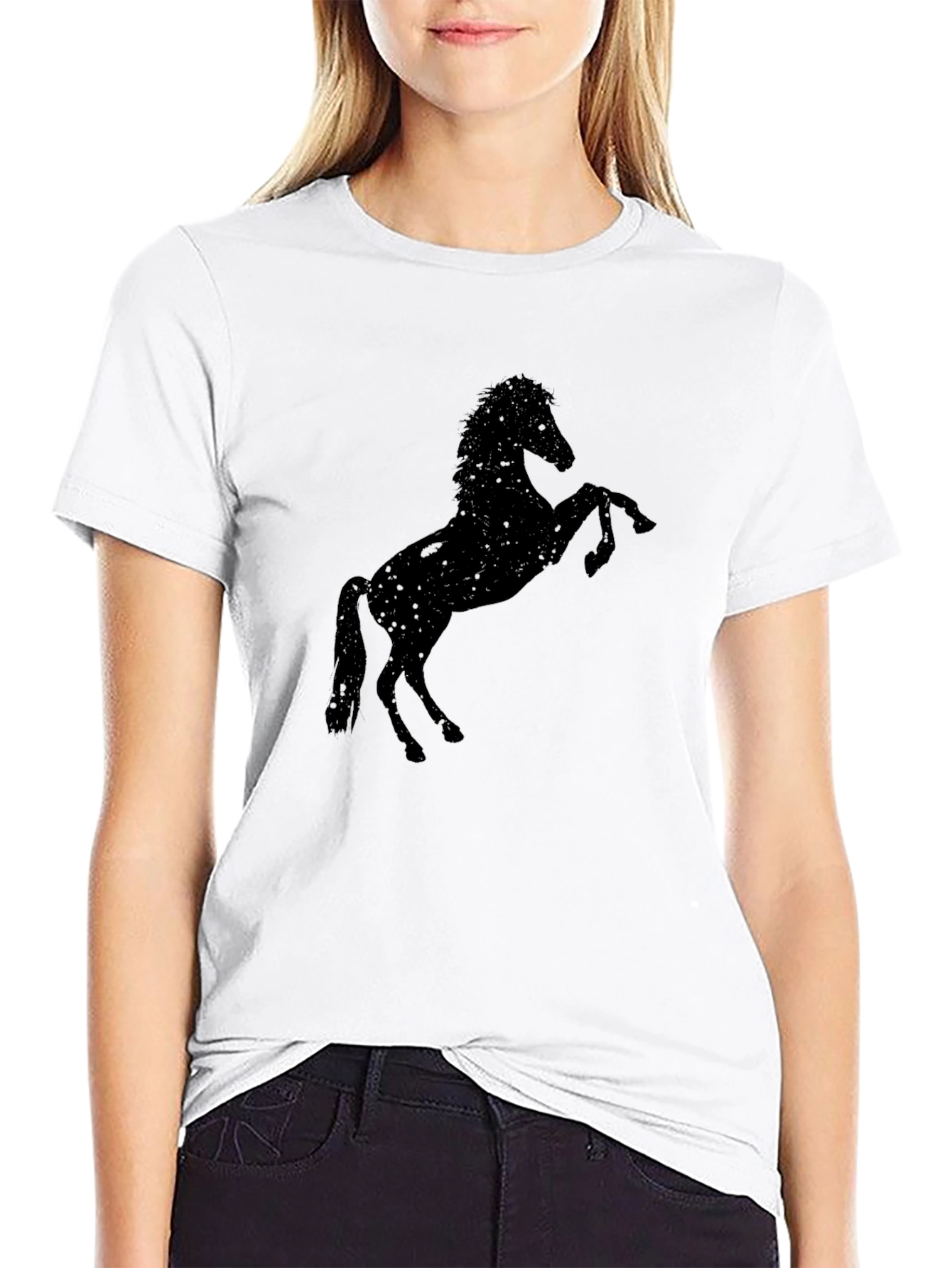 Black Horse Silhouette Graphic Tee
