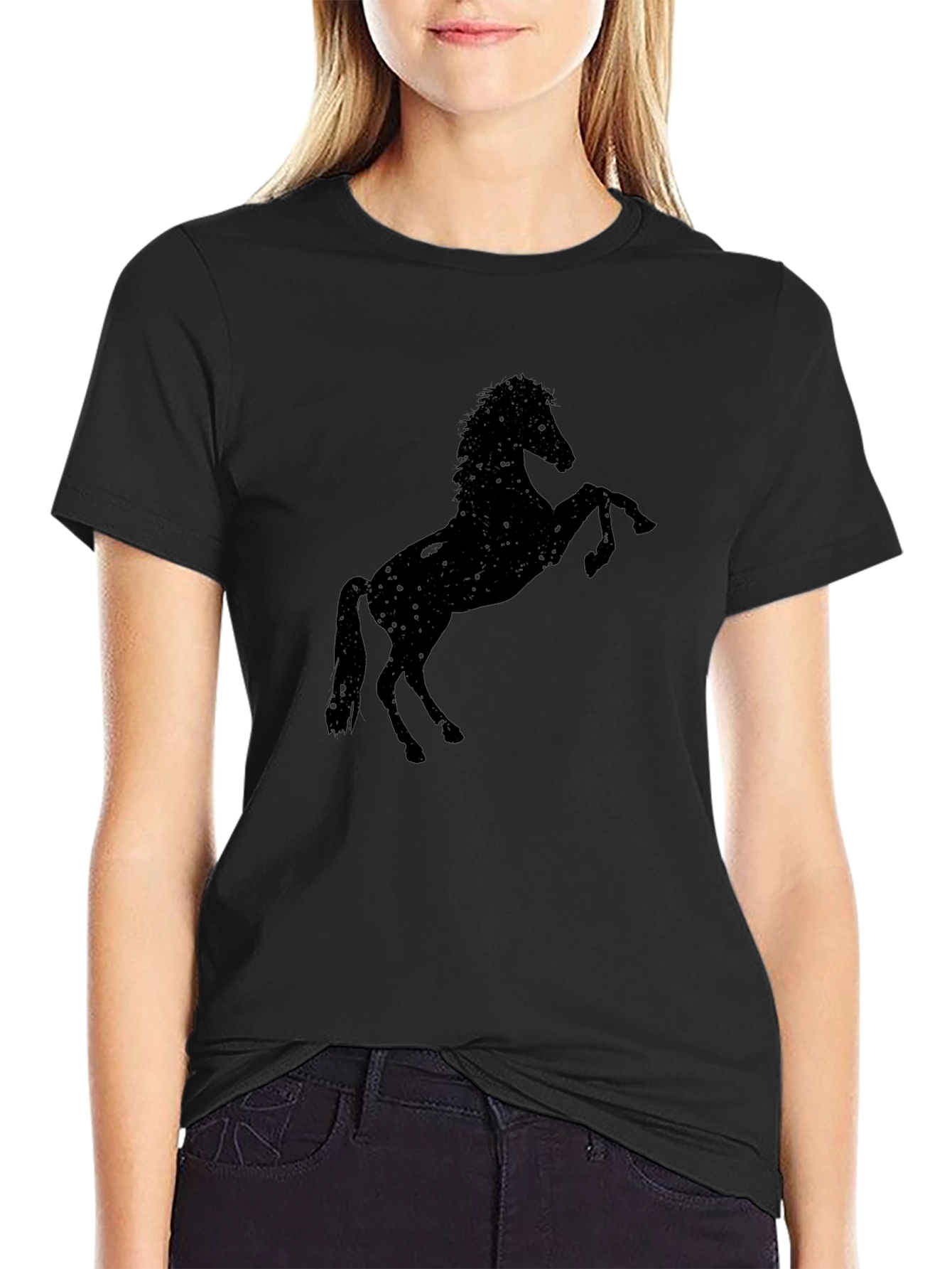 Black Horse Silhouette Graphic Tee