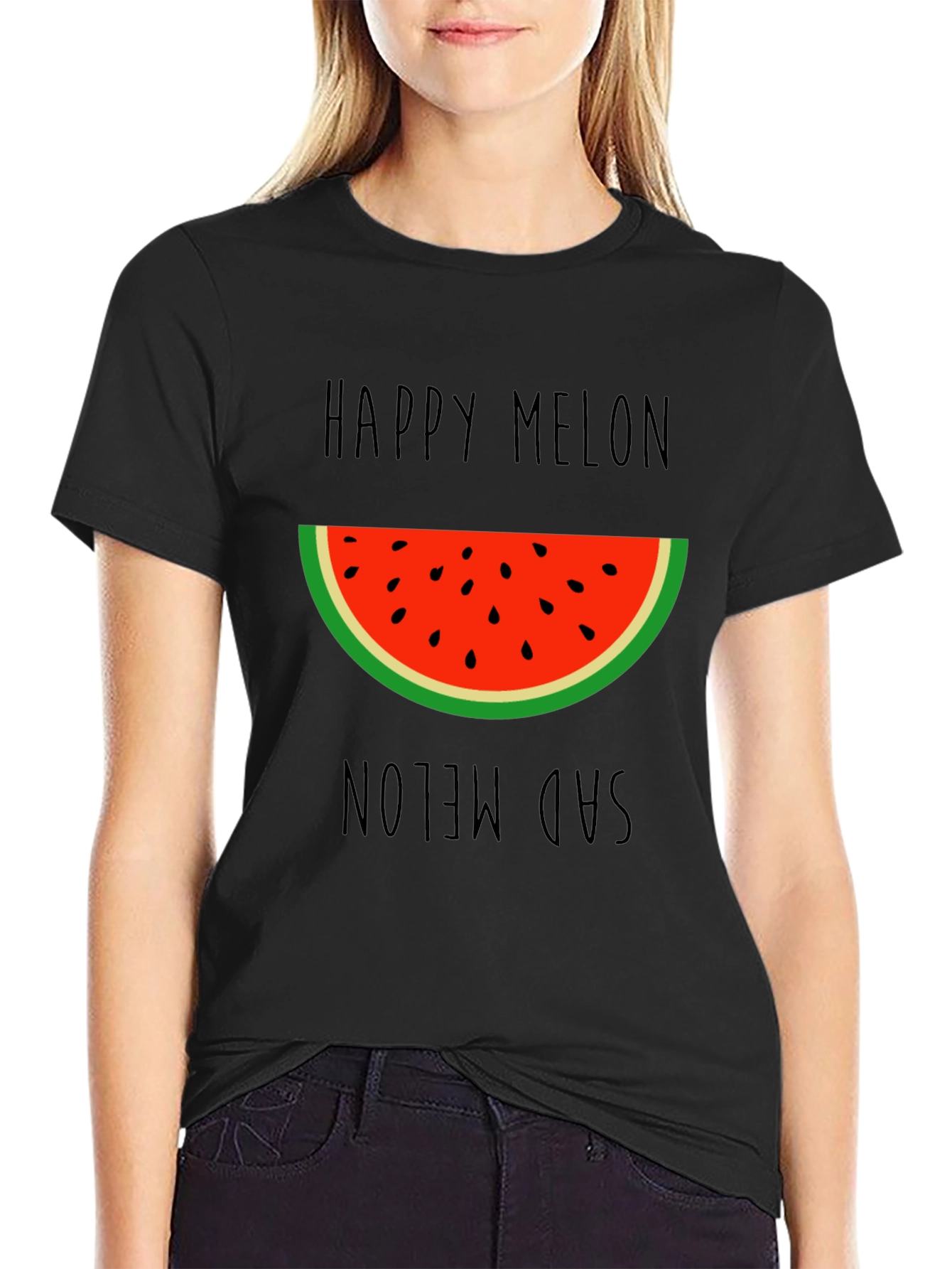 Happy Sad Melon Graphic T-Shirt - Unisex