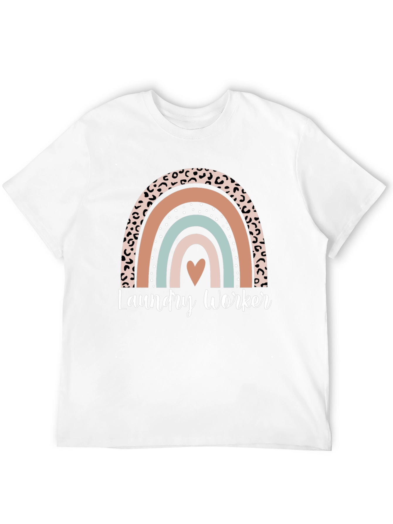 Laundry Worker Leopard Rainbow T-Shirt