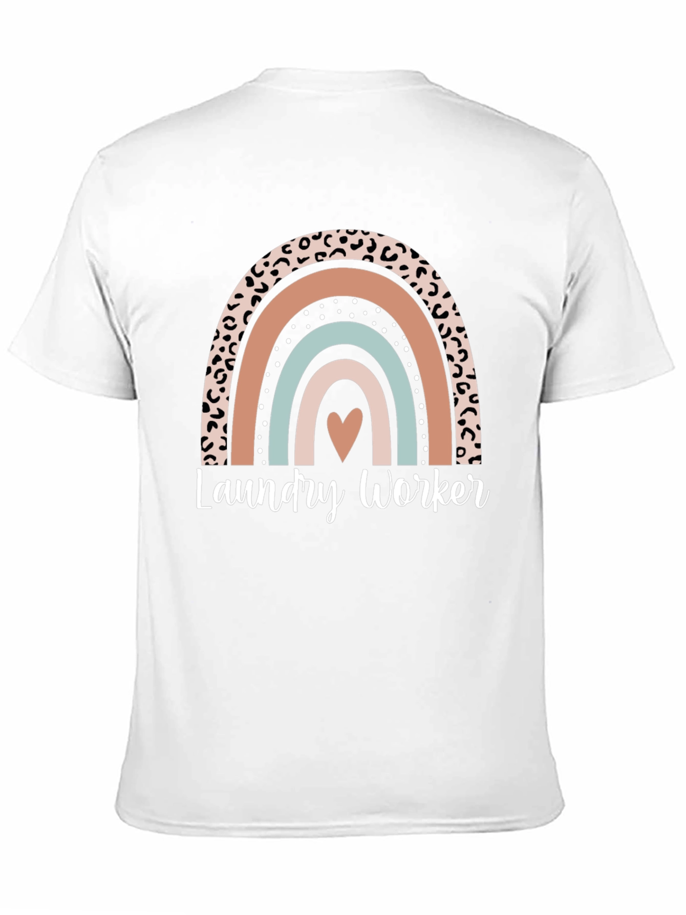 Laundry Worker Leopard Rainbow T-Shirt