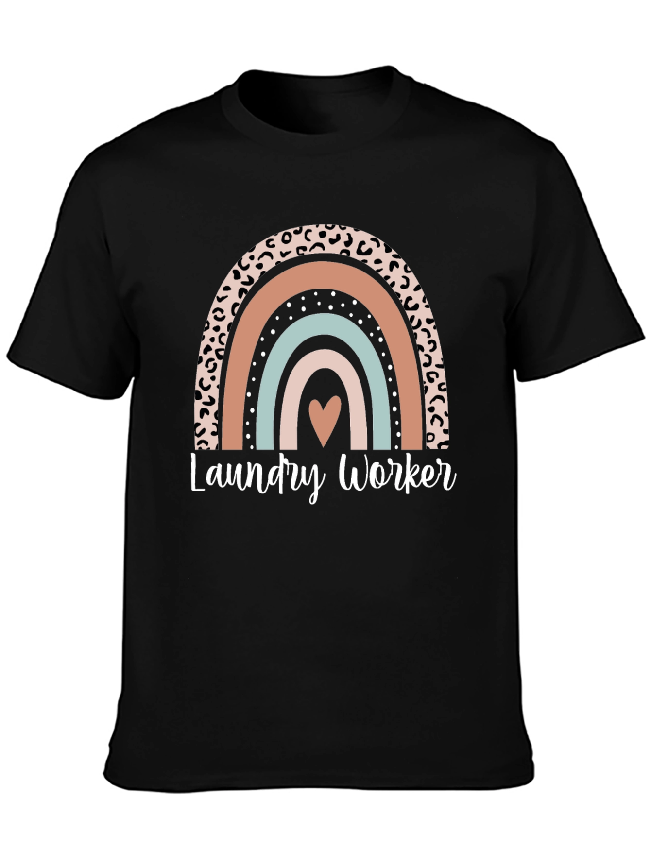 Laundry Worker Leopard Rainbow T-Shirt