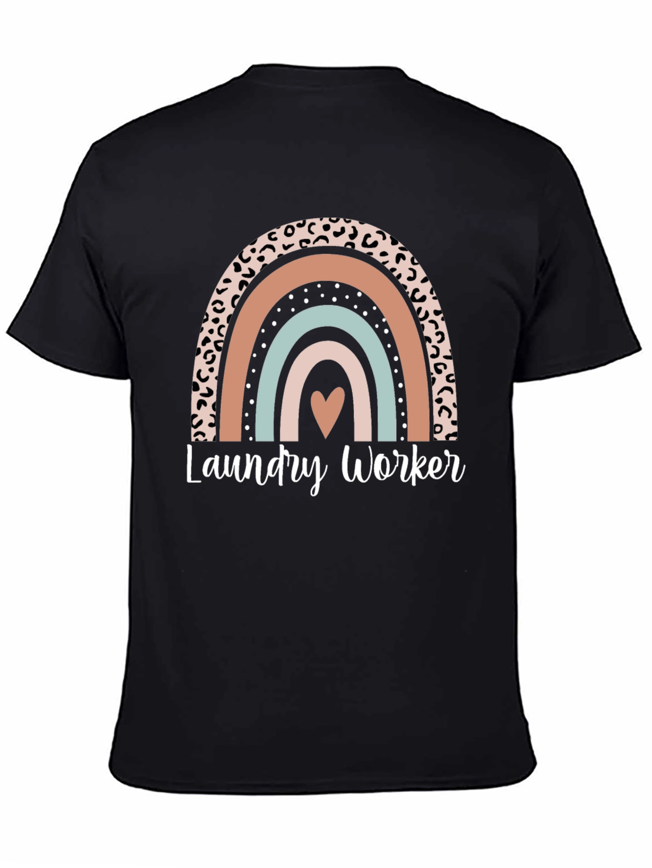 Laundry Worker Leopard Rainbow T-Shirt
