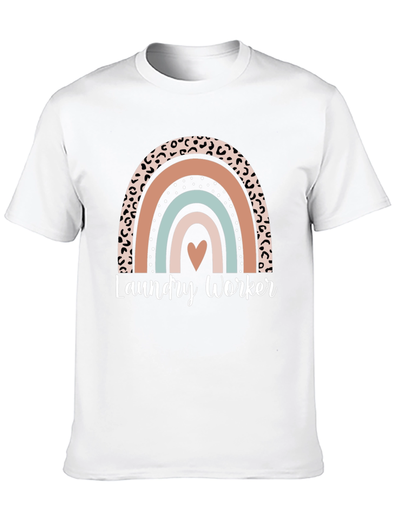 Laundry Worker Leopard Rainbow T-Shirt