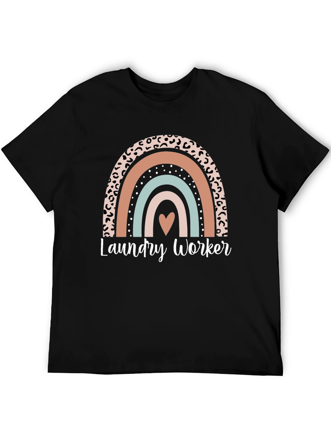Laundry Worker Leopard Rainbow T-Shirt