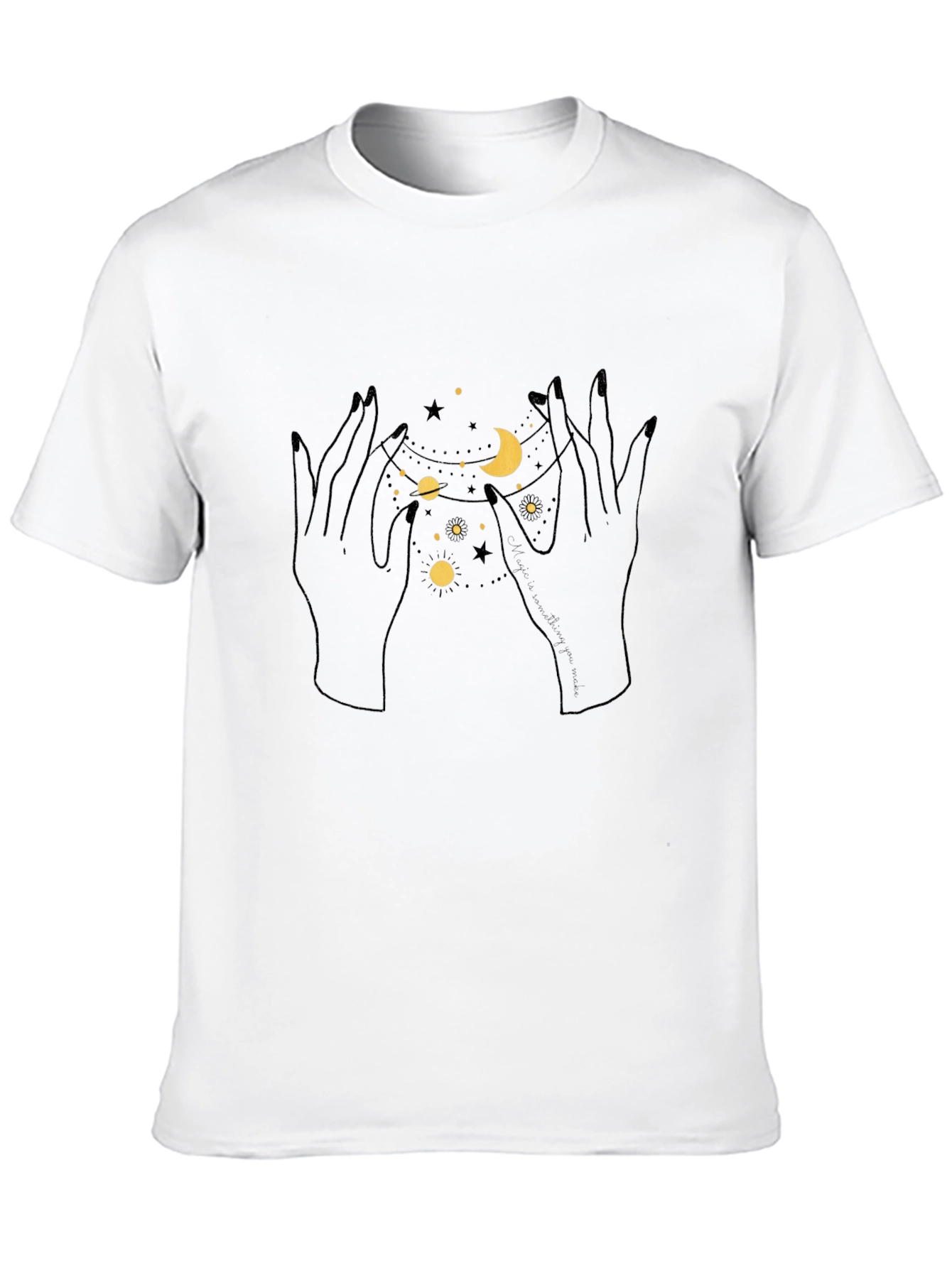 Celestial Hands Graphic Tee - Unisex Black T-Shirt