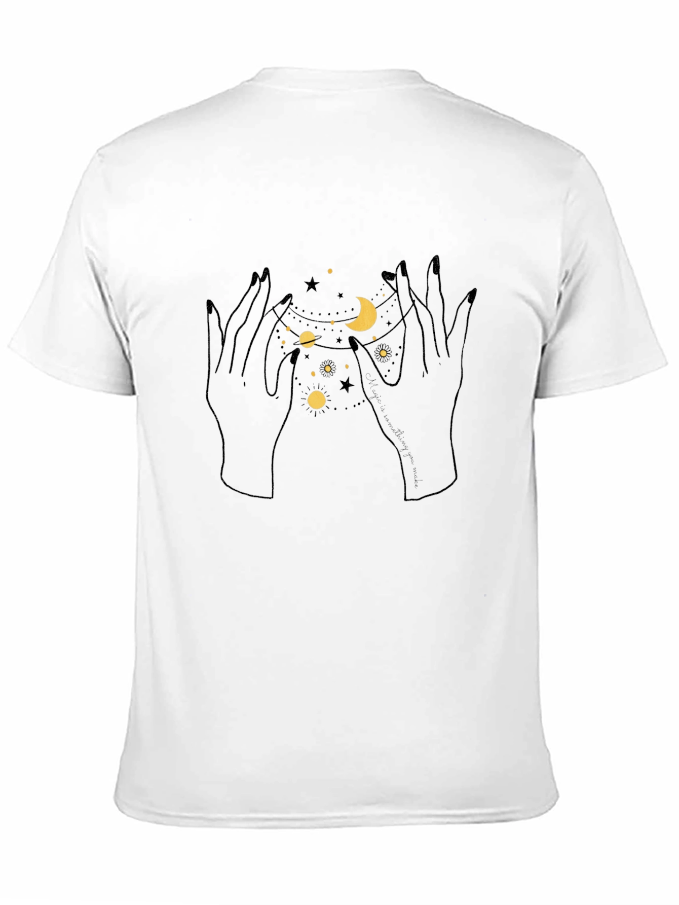 Celestial Hands Graphic Tee - Unisex Black T-Shirt