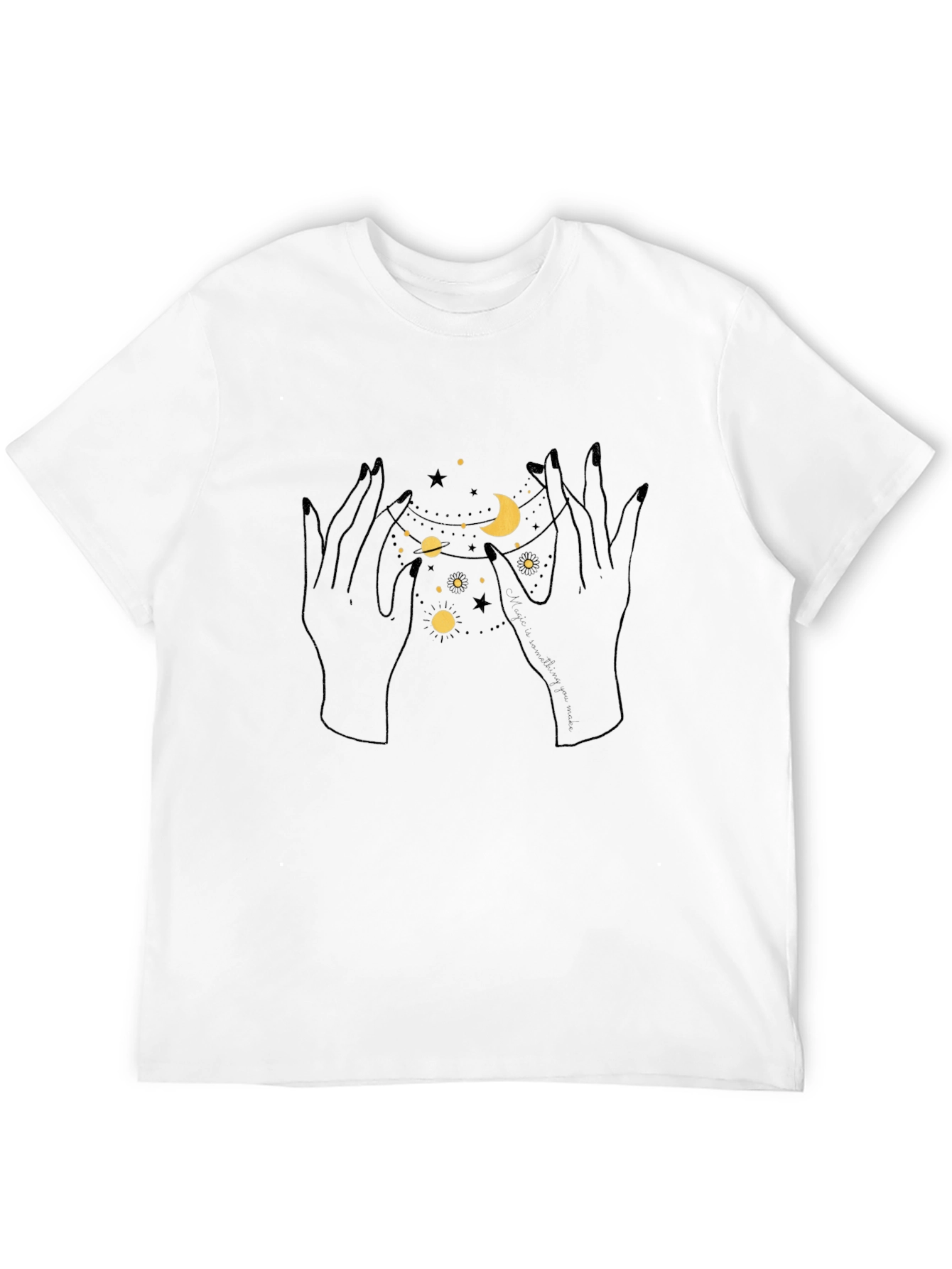 Celestial Hands Graphic Tee - Unisex Black T-Shirt