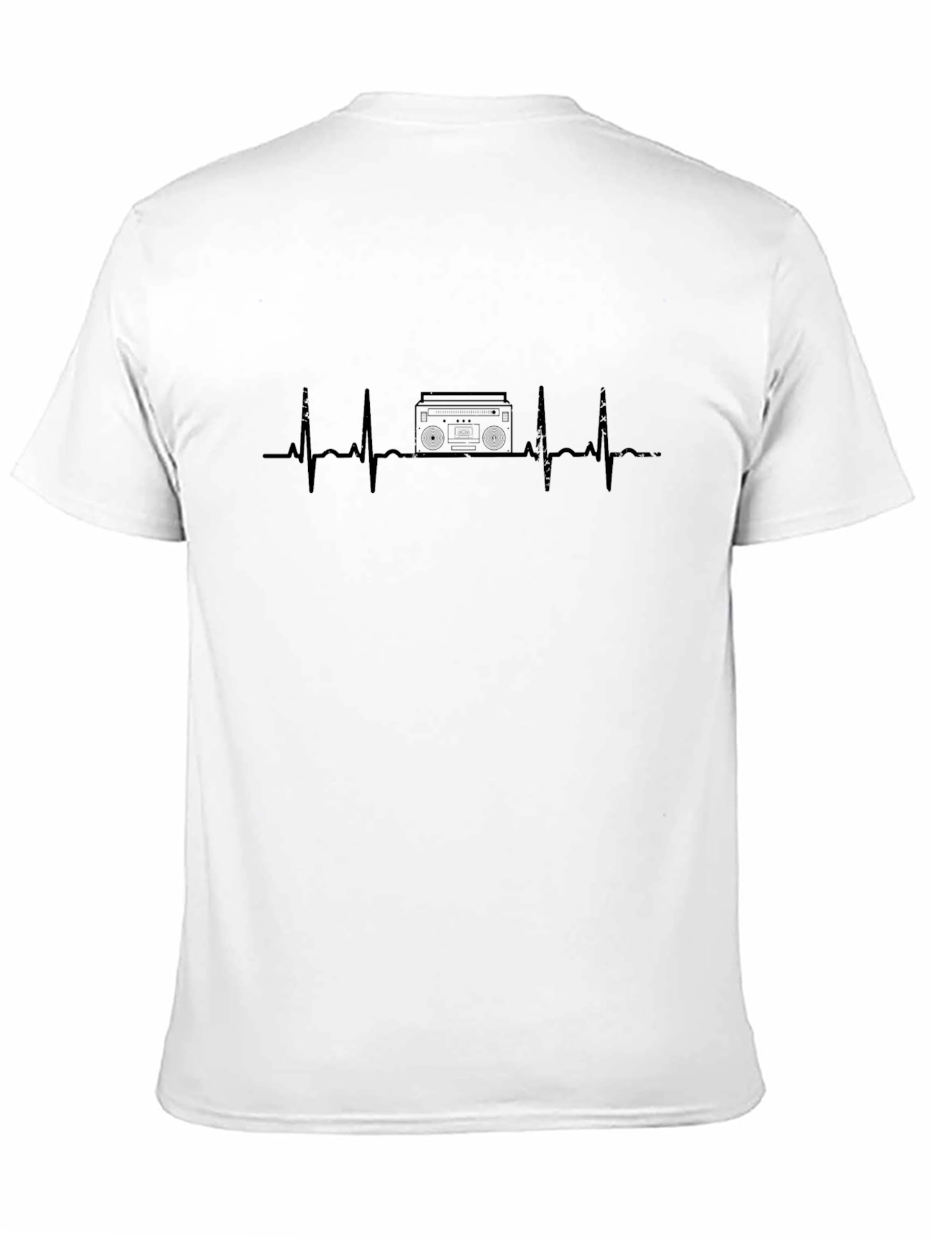 Boombox Heartbeat Graphic Tee - Black