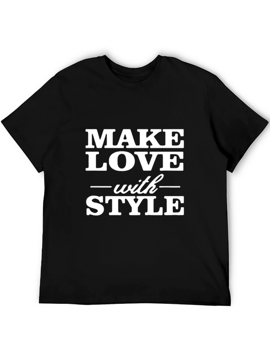 Make Love With Style Black Graphic Tee