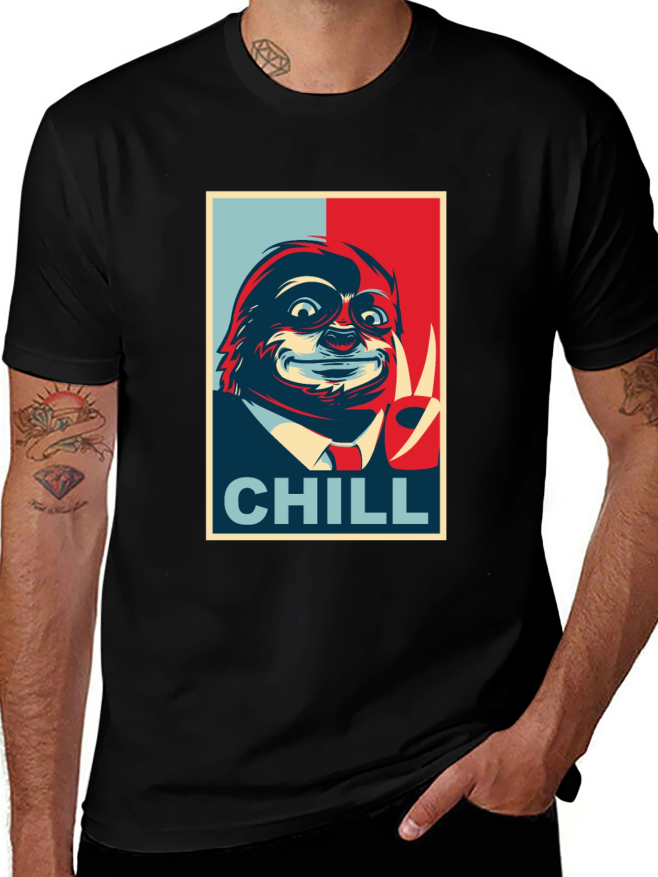 Chill Sloth Graphic Tee - Relaxed Vibe