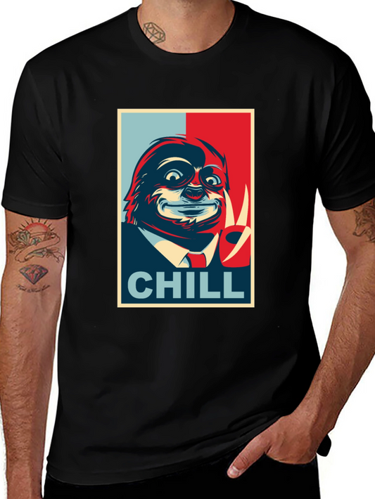 Chill Sloth Graphic Tee - Relaxed Vibe