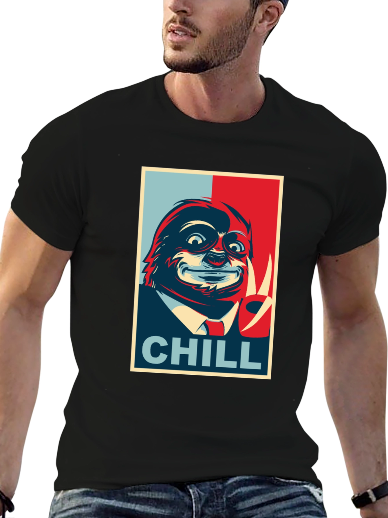 Chill Sloth Graphic Tee - Relaxed Vibe
