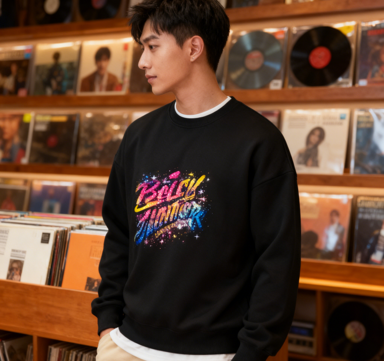 Urban Fashion Gradient Text Sweatshirt