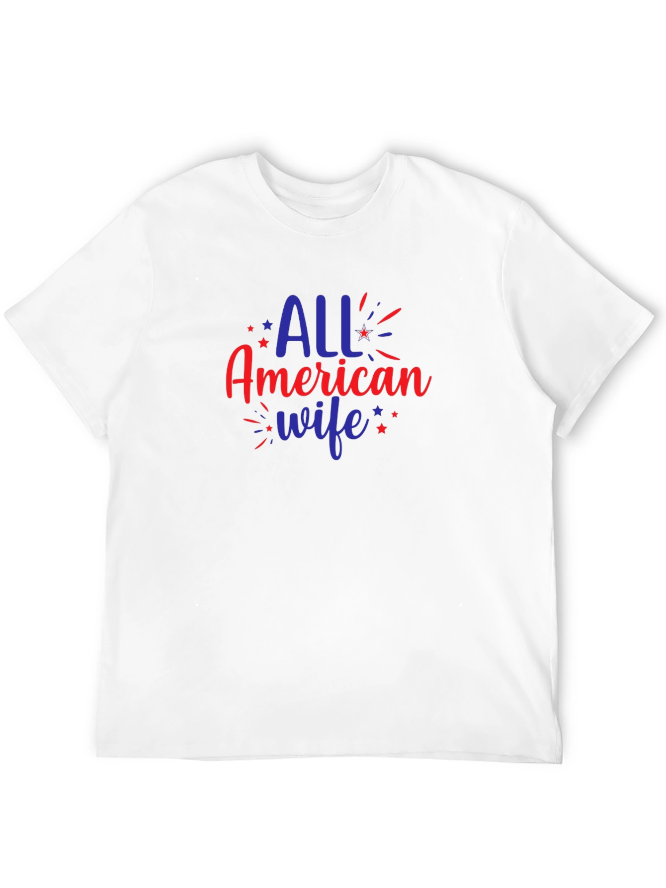 All American Wife Graphic Tee - Patriotic Design