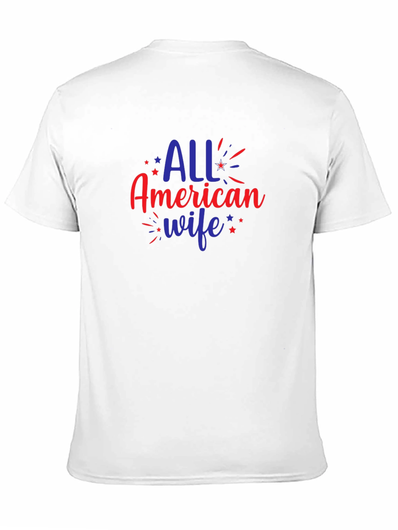All American Wife Graphic Tee - Patriotic Design