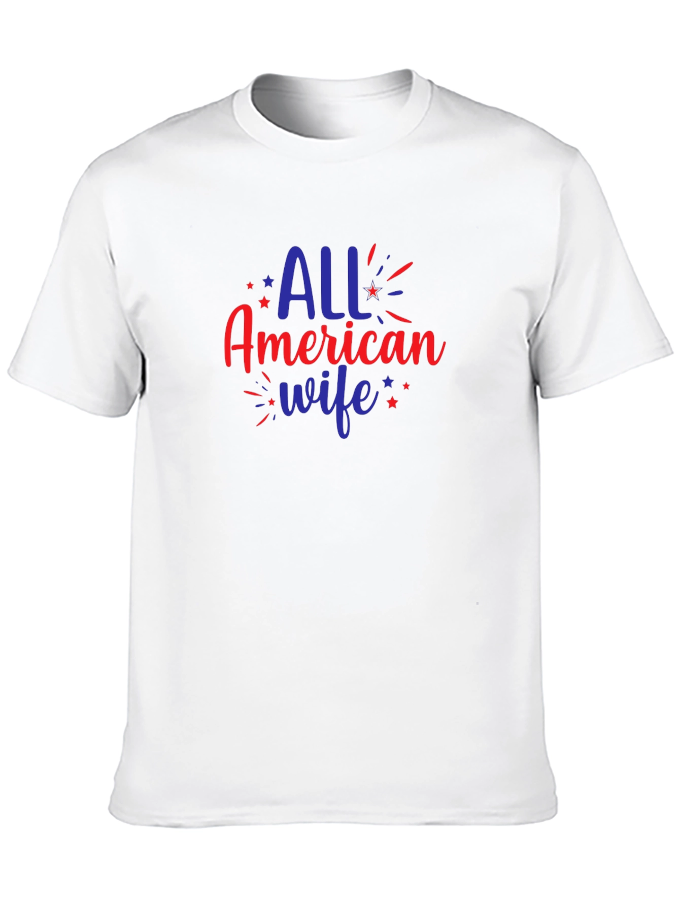 All American Wife Graphic Tee - Patriotic Design