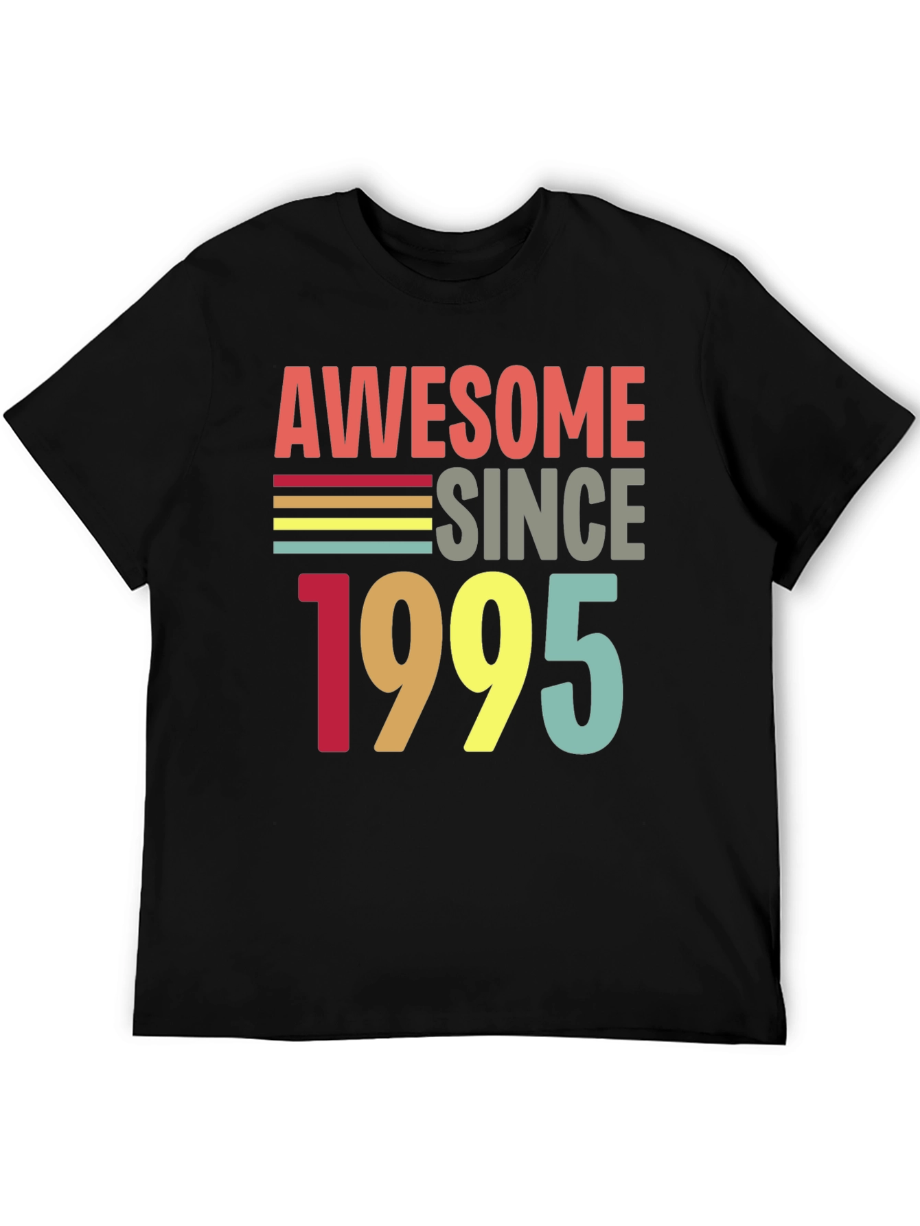 Awesome Since 1995 Black Graphic T-Shirt