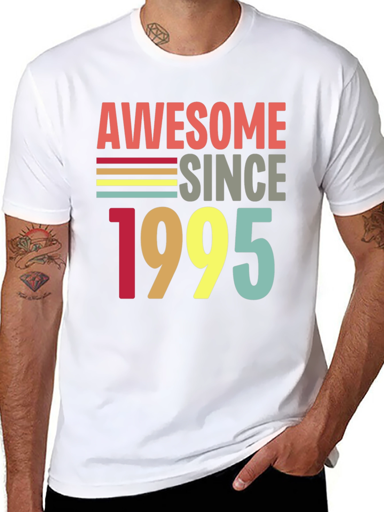 Awesome Since 1995 Black Graphic T-Shirt