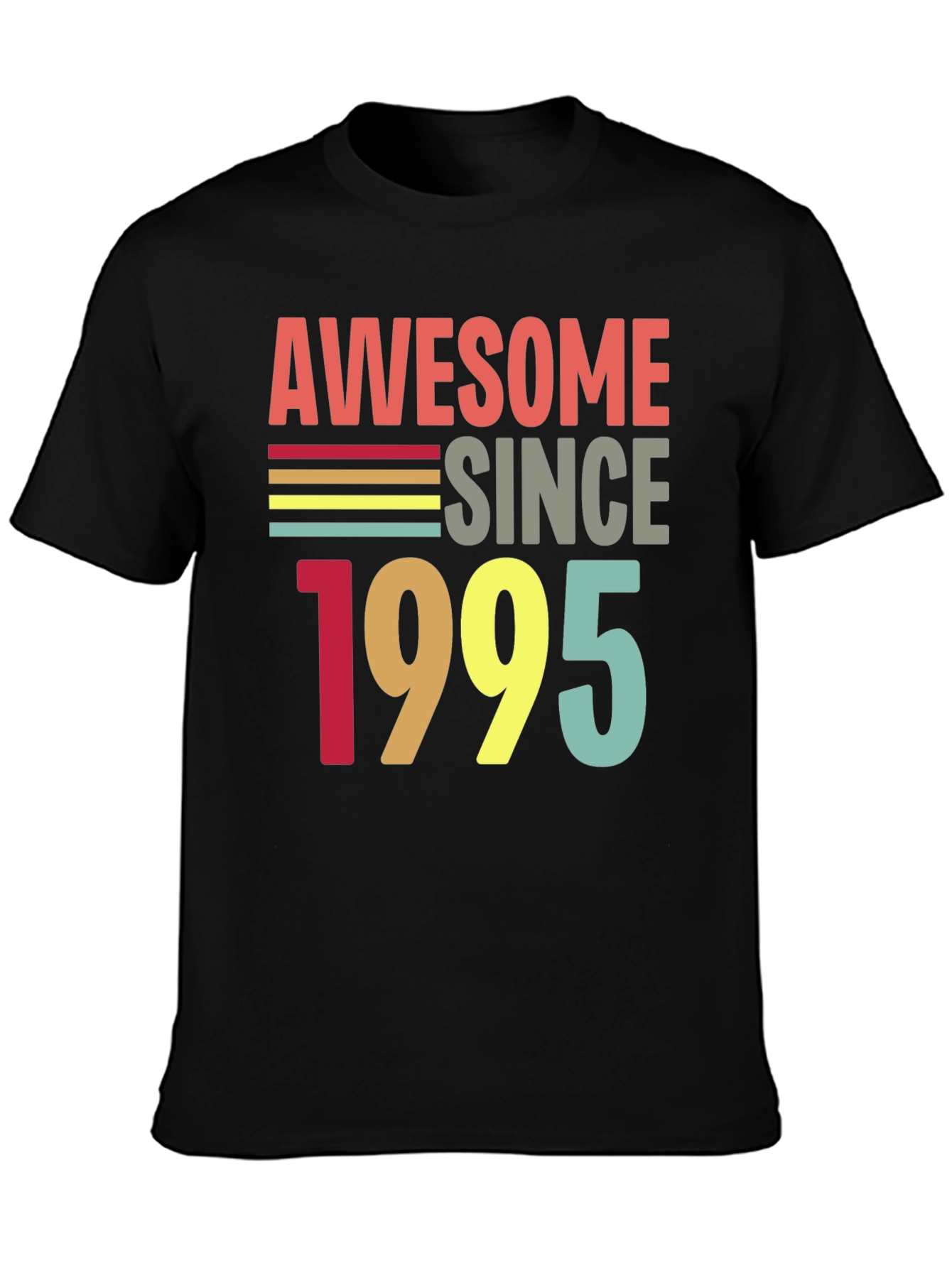 Awesome Since 1995 Black Graphic T-Shirt