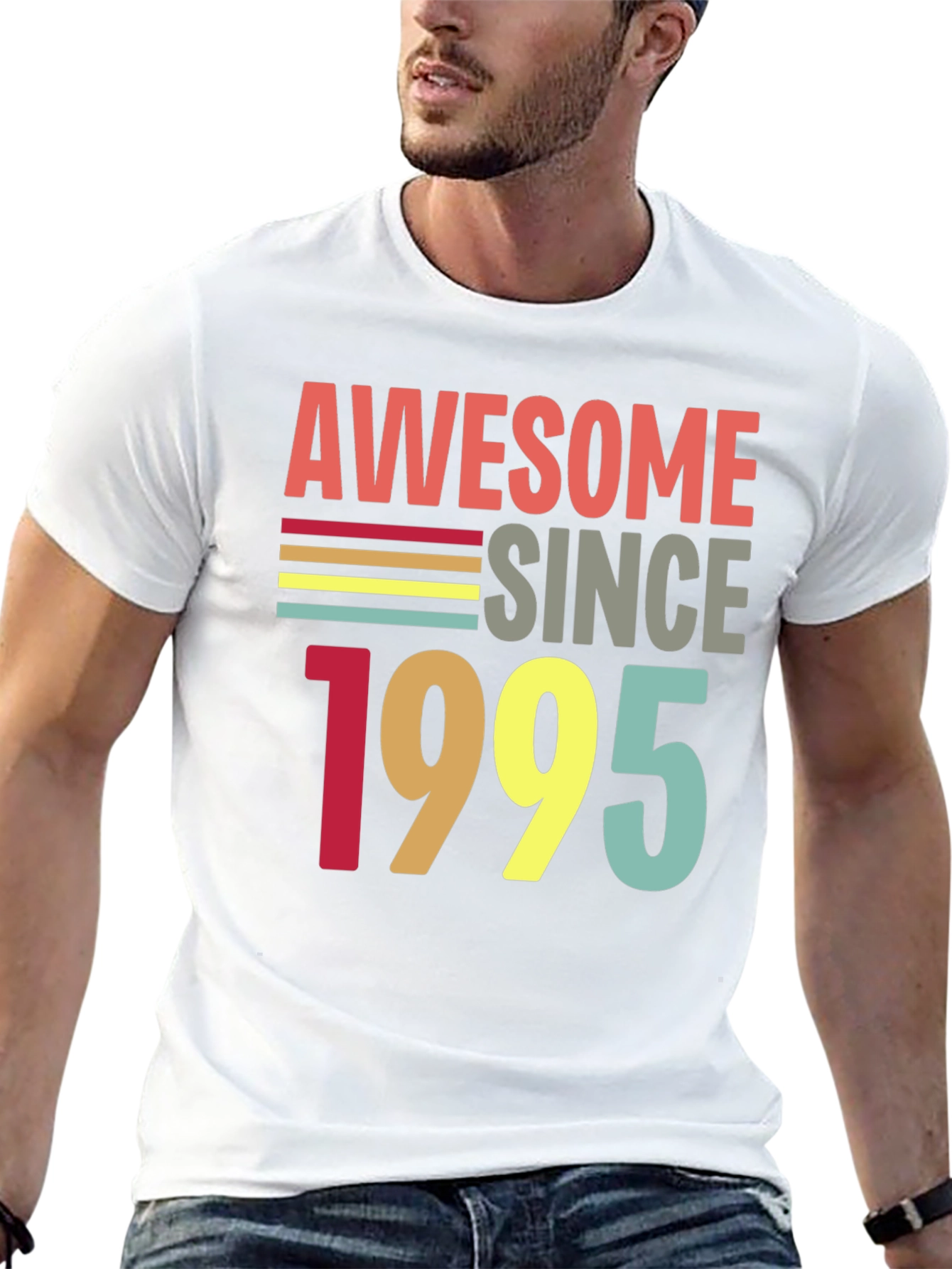 Awesome Since 1995 Black Graphic T-Shirt