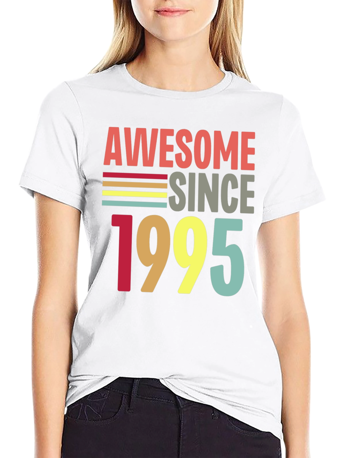 Awesome Since 1995 Black Graphic T-Shirt