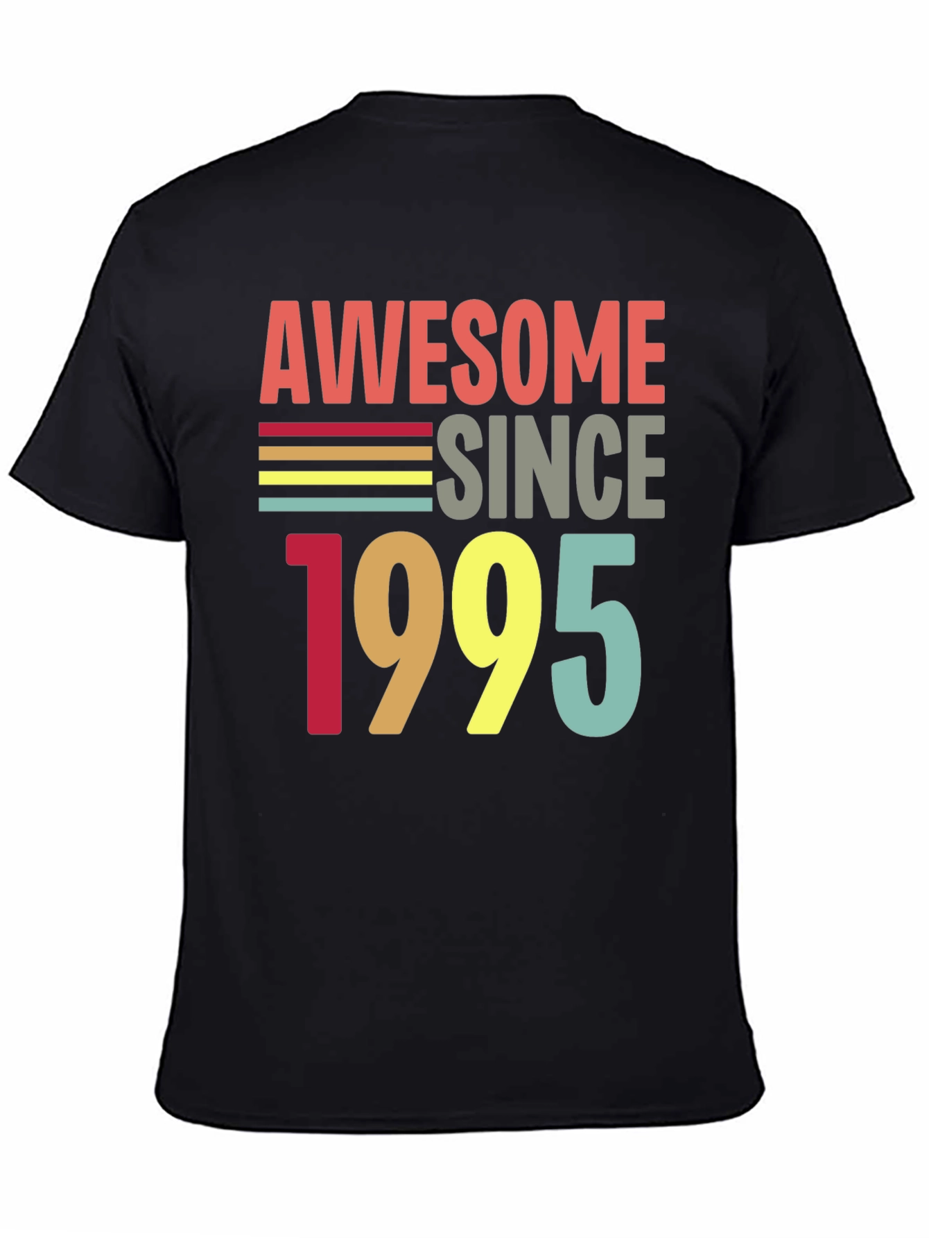 Awesome Since 1995 Black Graphic T-Shirt