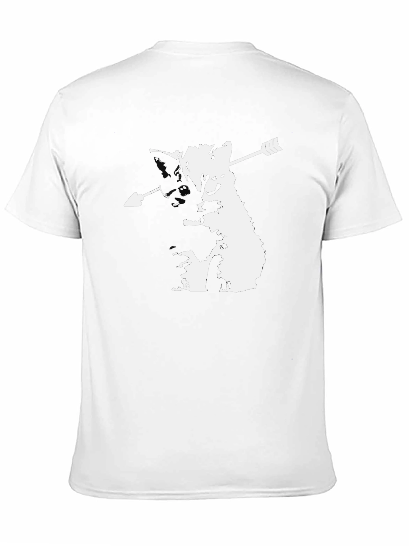 Arrow Cat Graphic Tee - Black Cotton T-Shirt