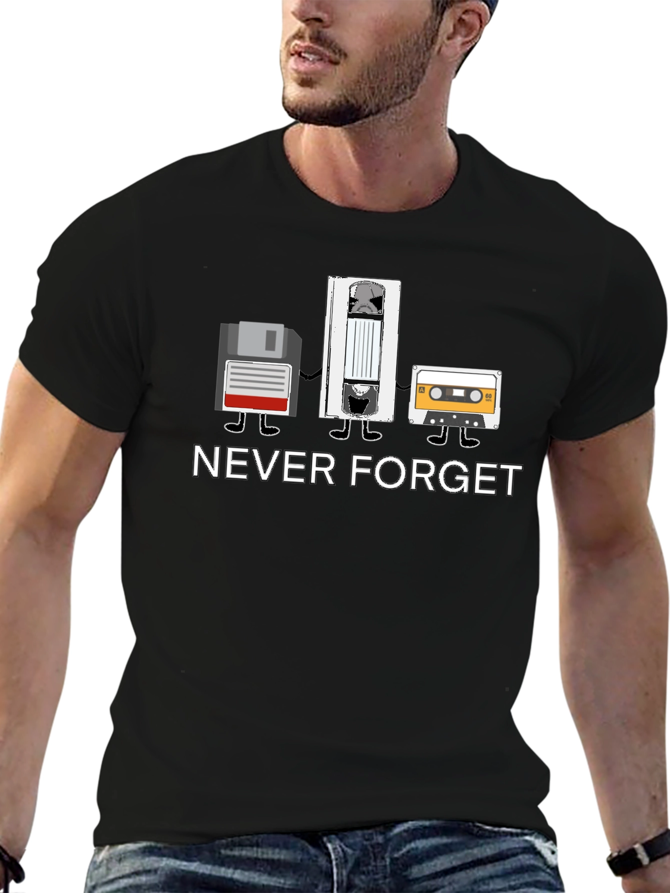 Retro Media T-Shirt - Never Forget Tech