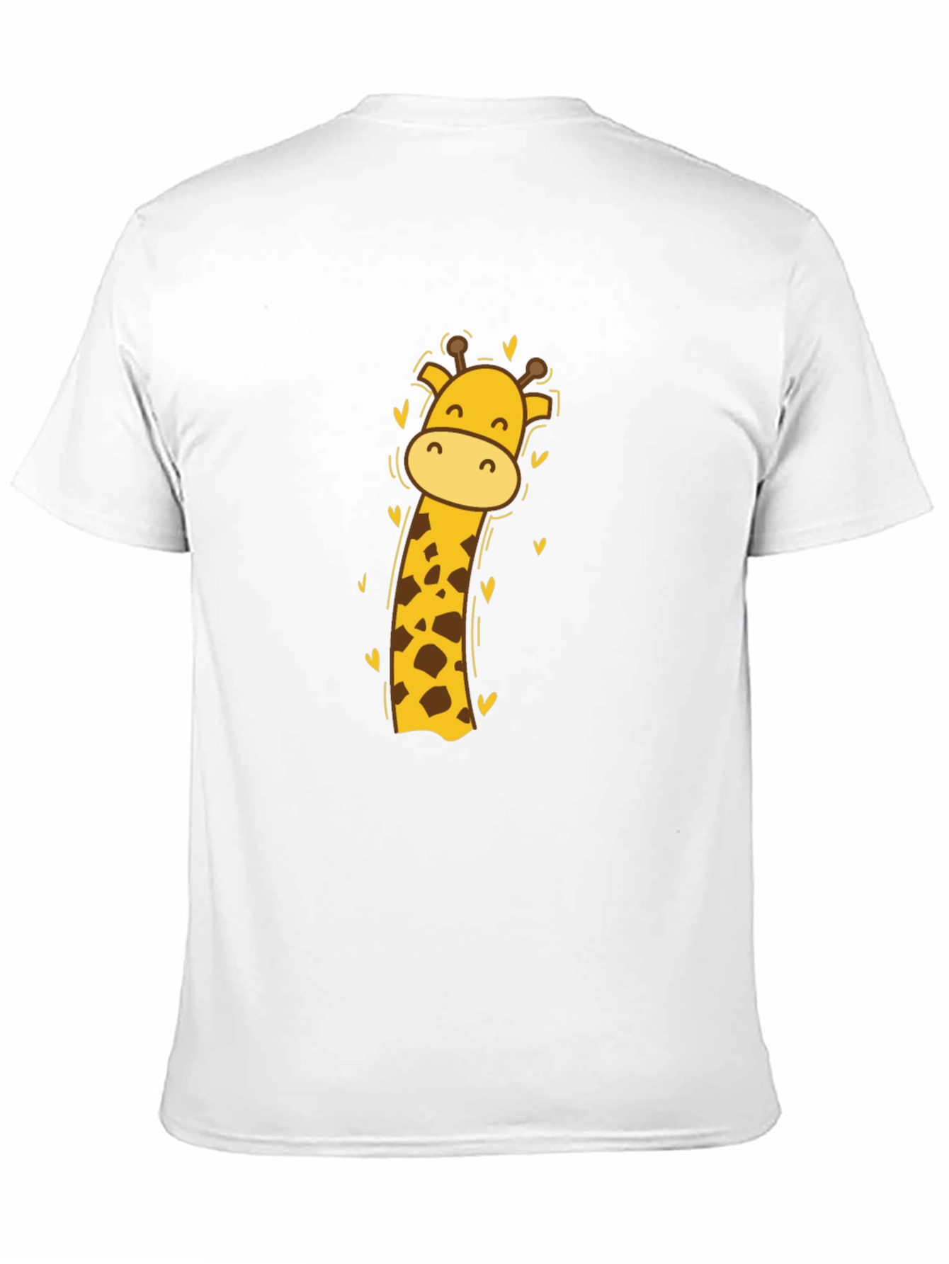 Cute Giraffe Graphic Tee - Black Cotton Blend