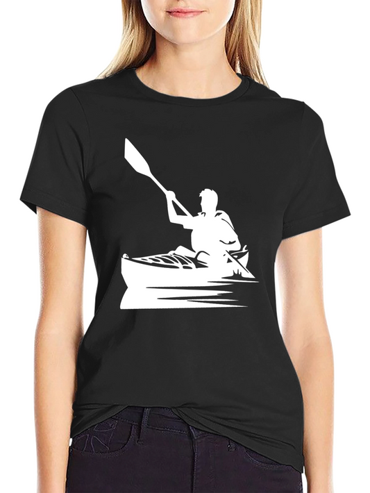 Kayaking T-Shirt: Paddler in Boat Graphic Tee