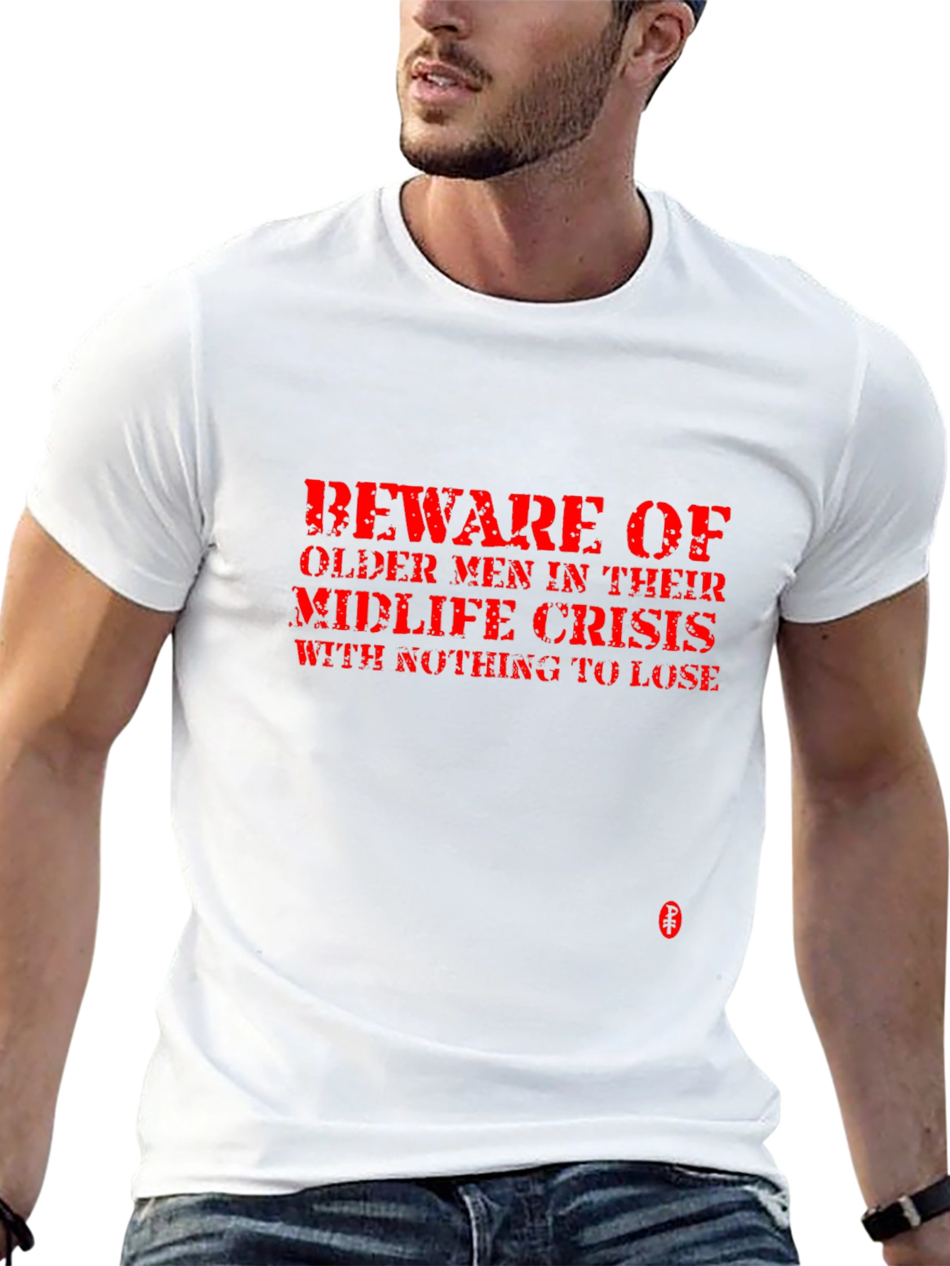 Beware Midlife Crisis Tee - Funny Graphic T-Shirt