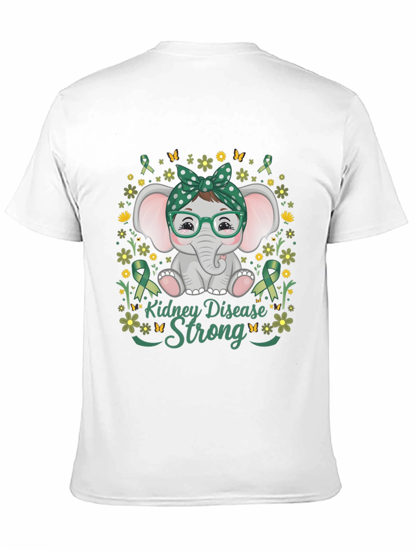 Kidney Disease Awareness Strong Elephant T-Shirt