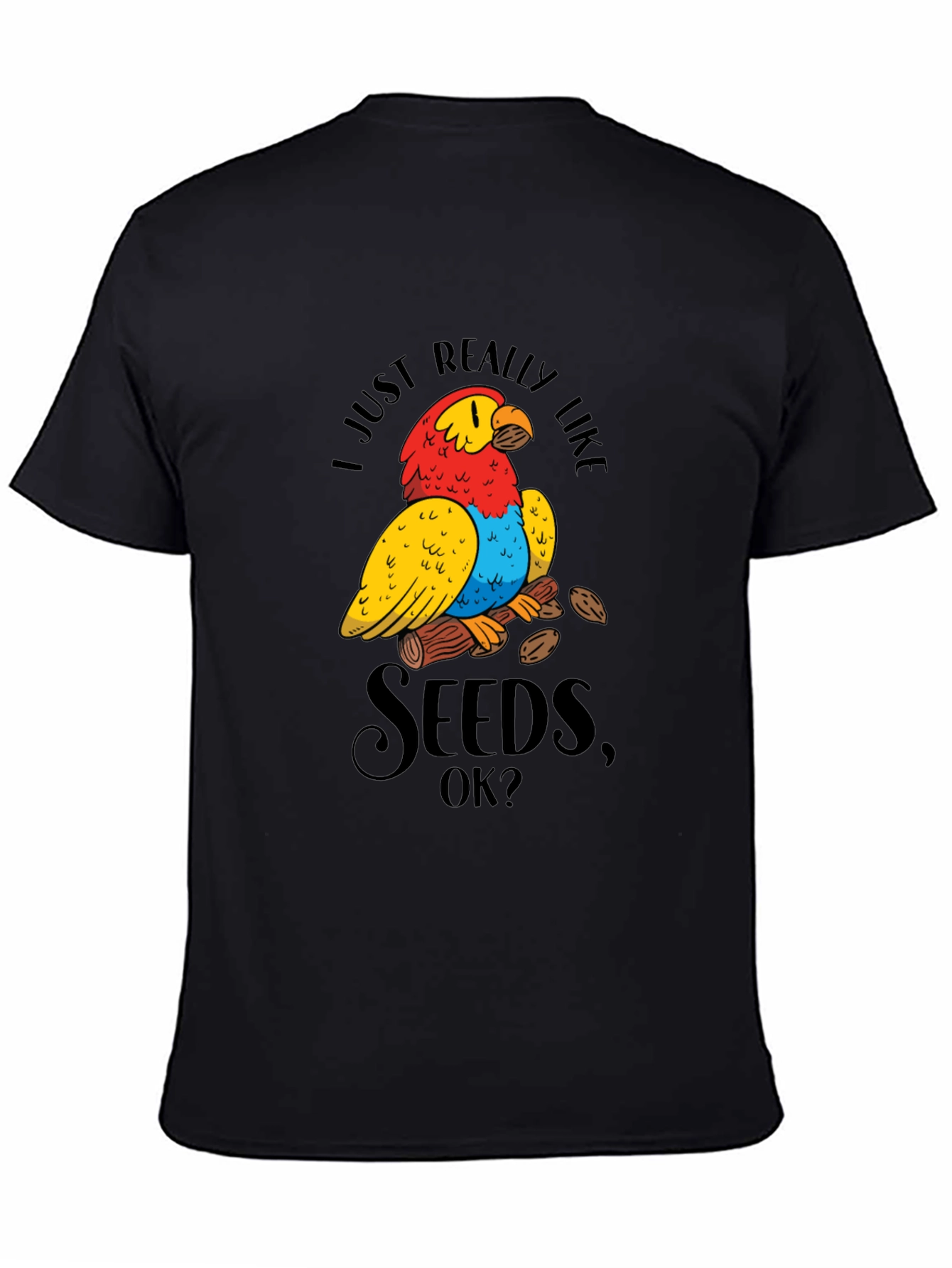 Funny Parrot Seeds Graphic Tee