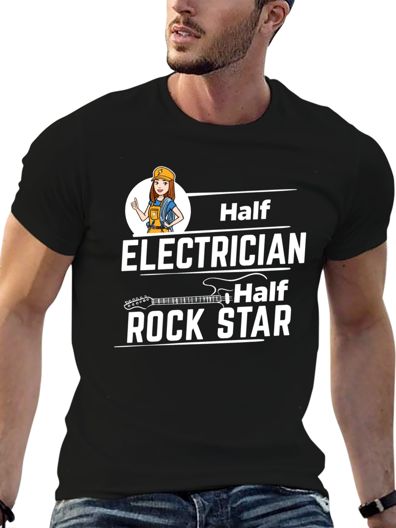 Half Electrician Half Rock Star T-Shirt