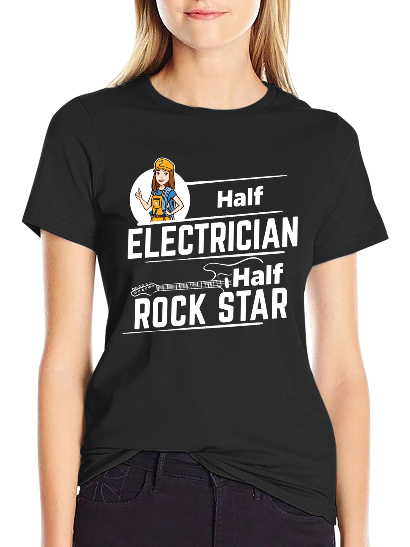 Half Electrician Half Rock Star T-Shirt