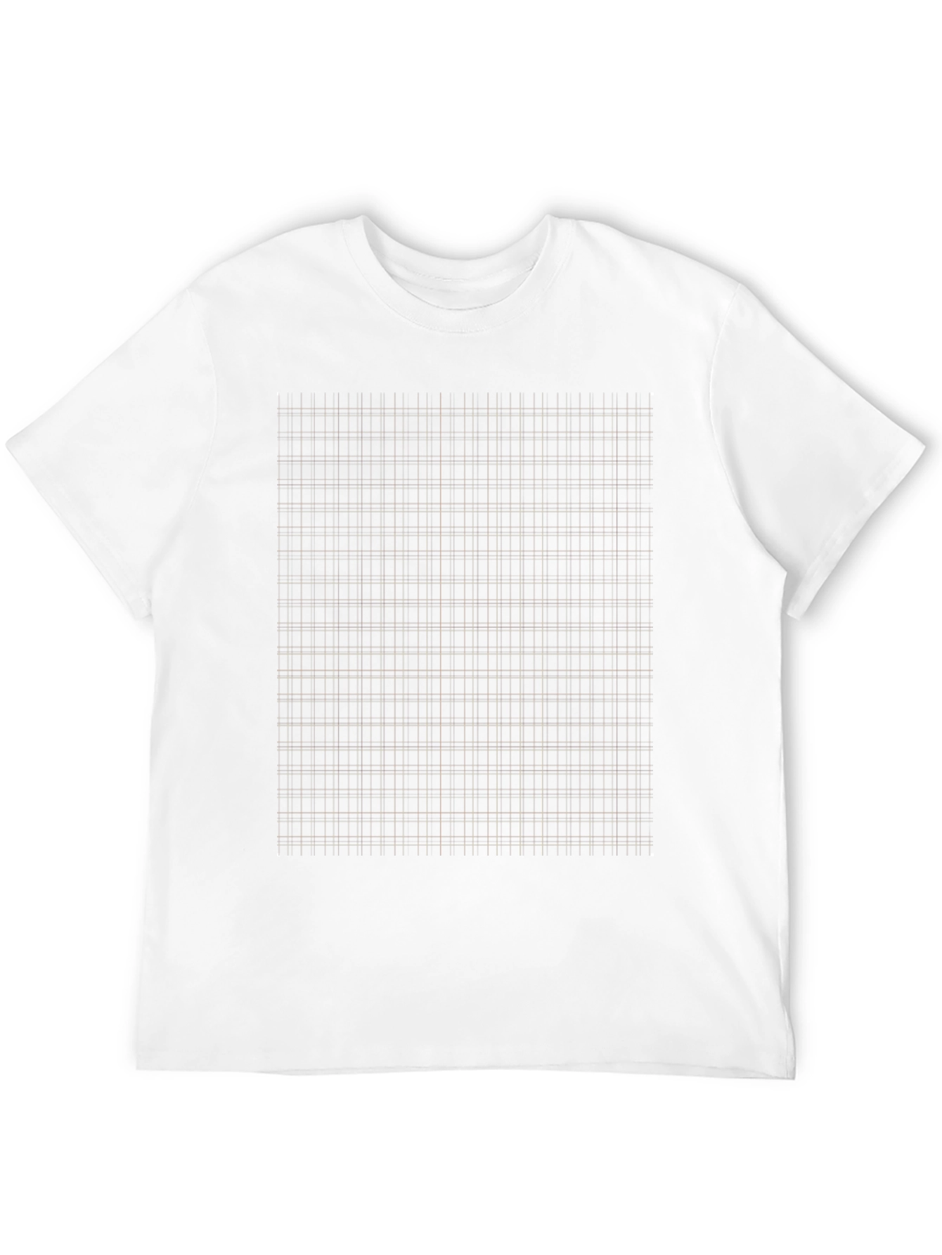 Grid Pattern Black T-Shirt