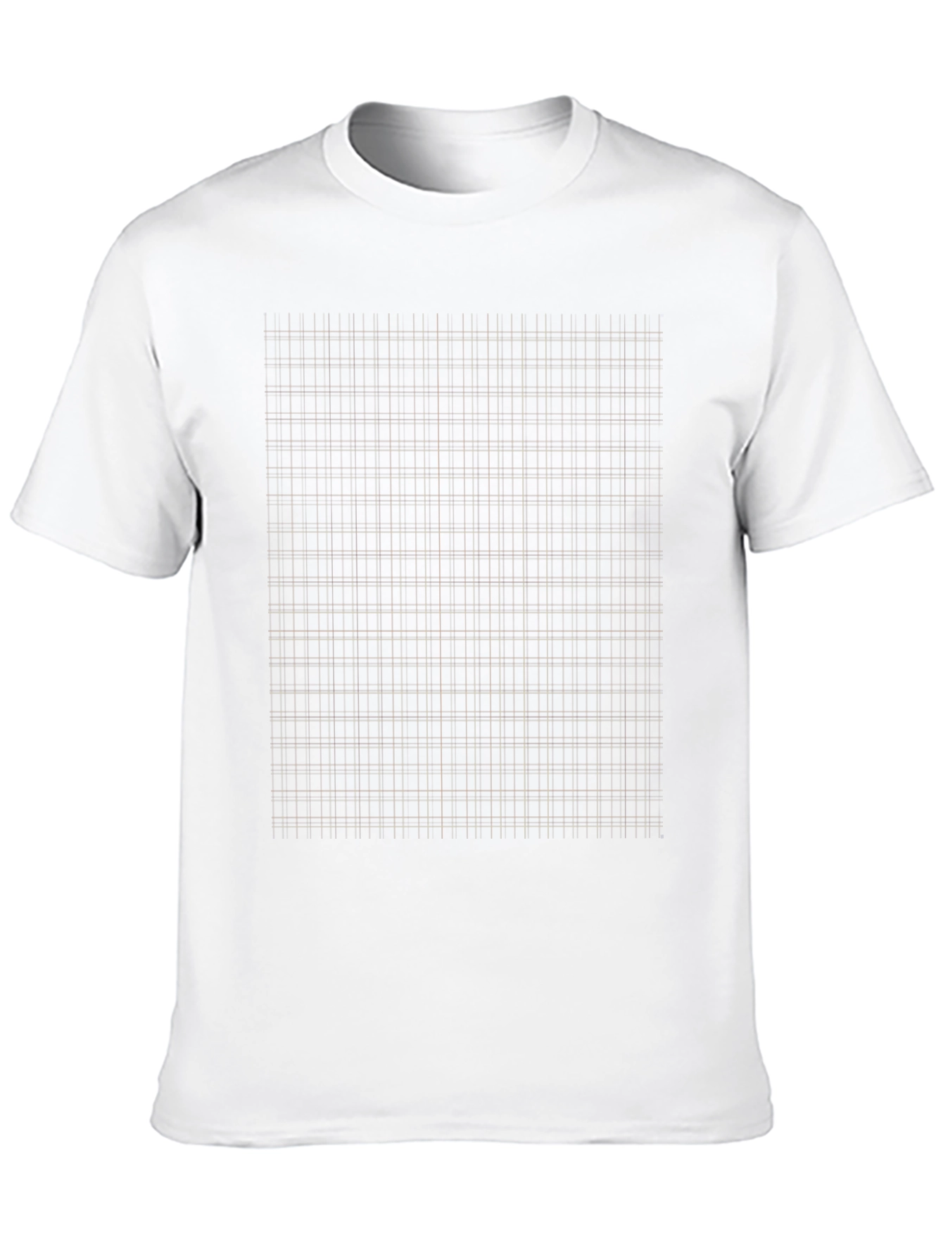 Grid Pattern Black T-Shirt
