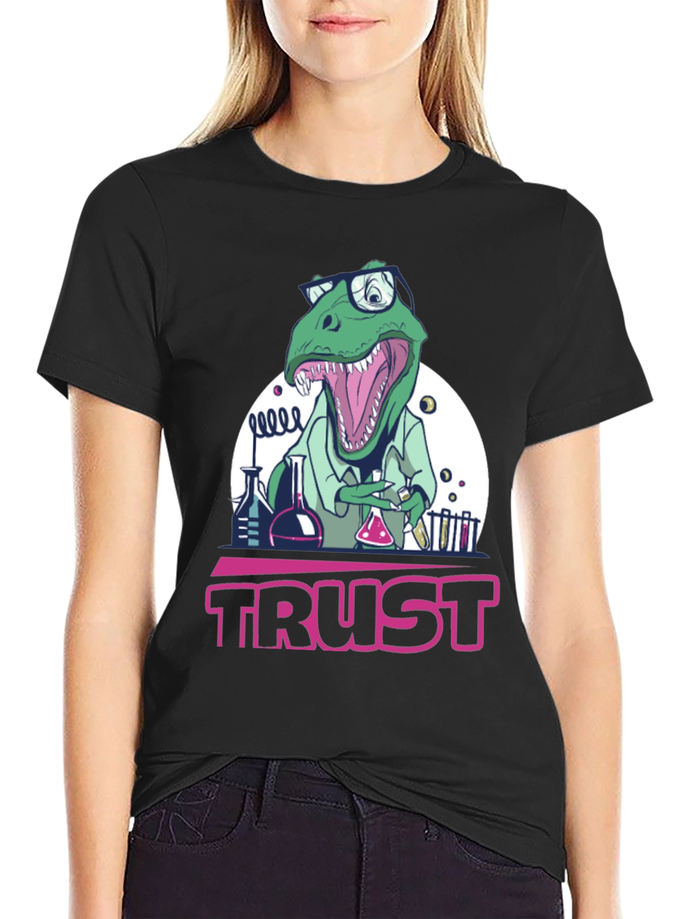Trust Dinosaur Scientist Graphic Tee