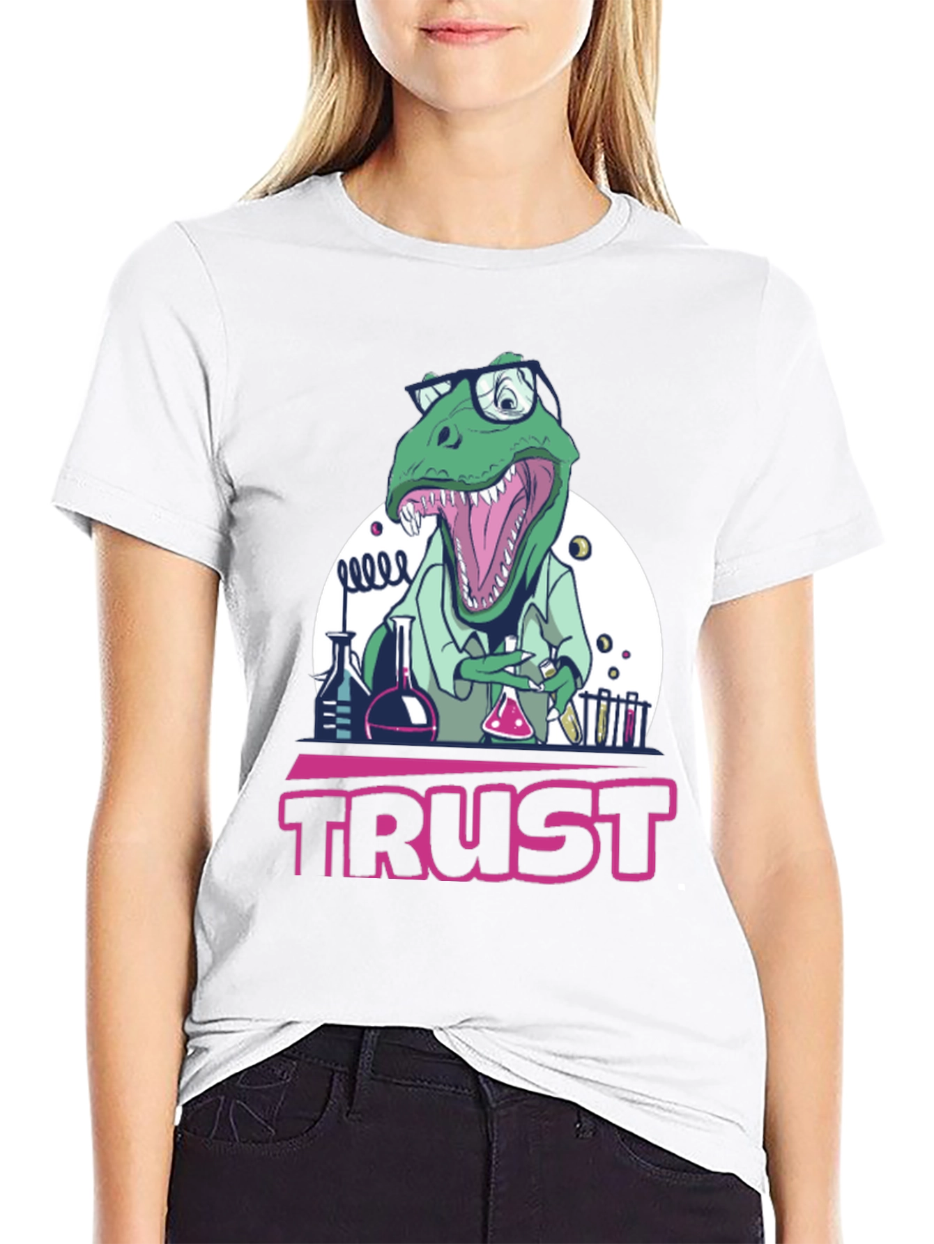 Trust Dinosaur Scientist Graphic Tee