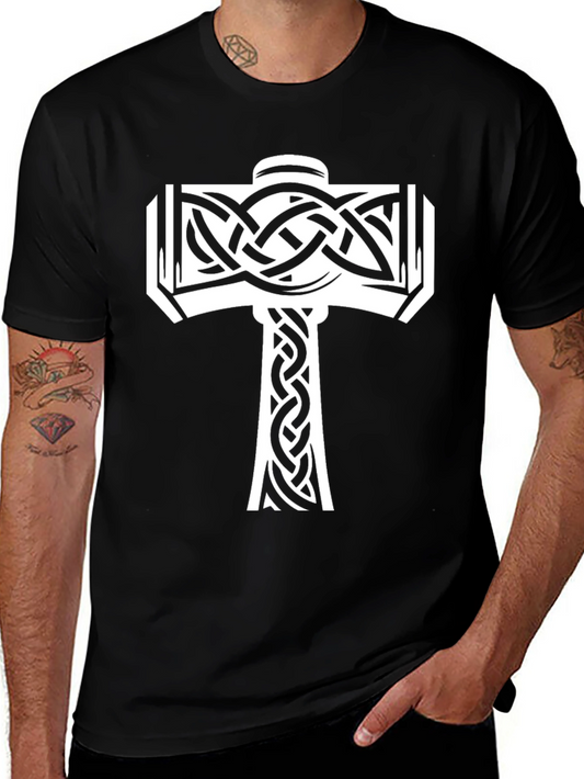 Norse Mjolnir Graphic Tee - Black